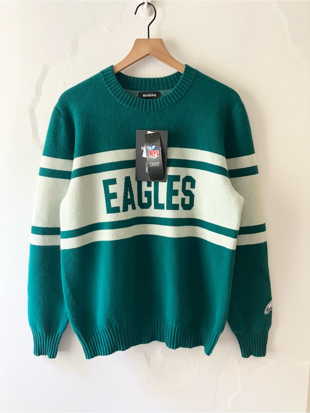 NAADAM Philadelphia Eagles Luxe Cashmere Oversized Crewneck Sweater - Picture 2 of 8